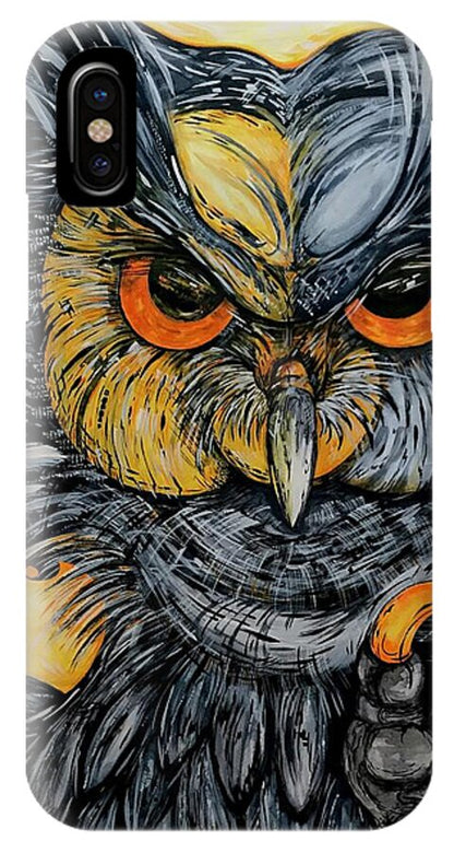 Un Great Horned Owl - Phone Case