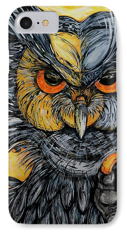 Un Great Horned Owl - Phone Case