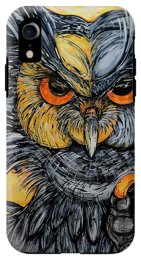 Un Great Horned Owl - Phone Case