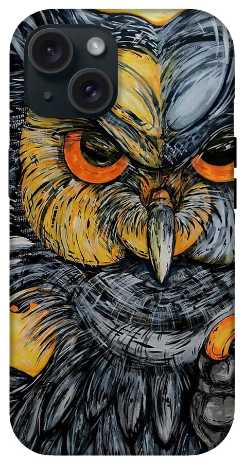 Un Great Horned Owl - Phone Case