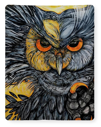 Un Great Horned Owl - Blanket