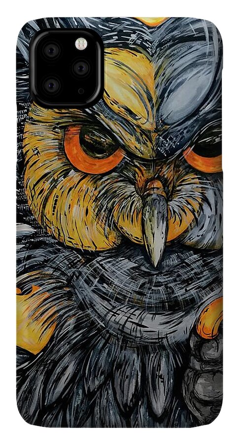 Un Great Horned Owl - Phone Case