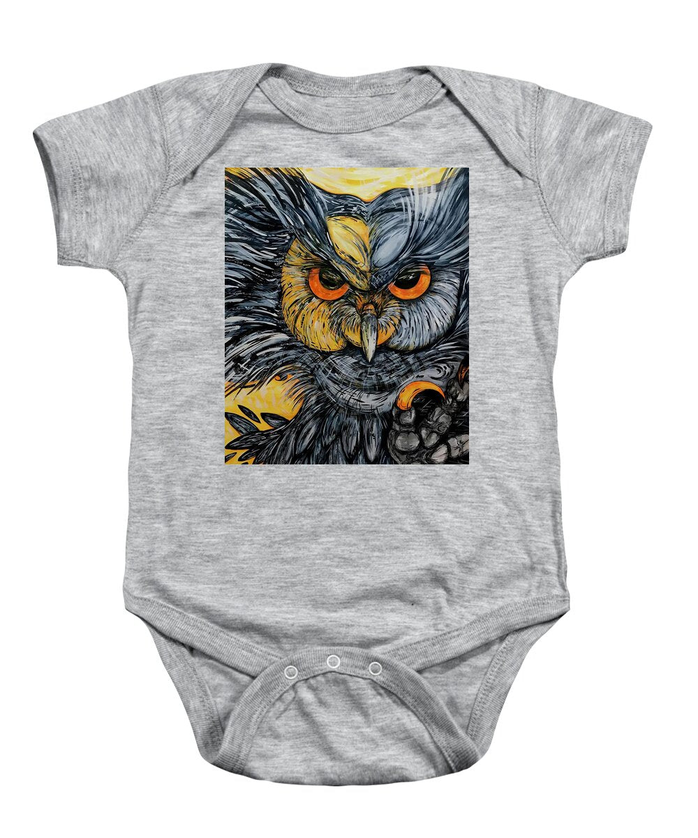 Un Great Horned Owl - Baby Onesie