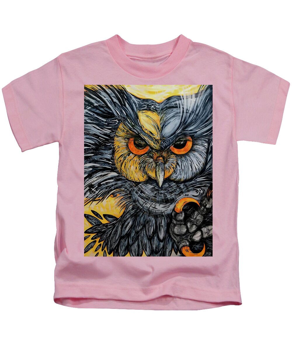 Un Great Horned Owl - Kids T-Shirt