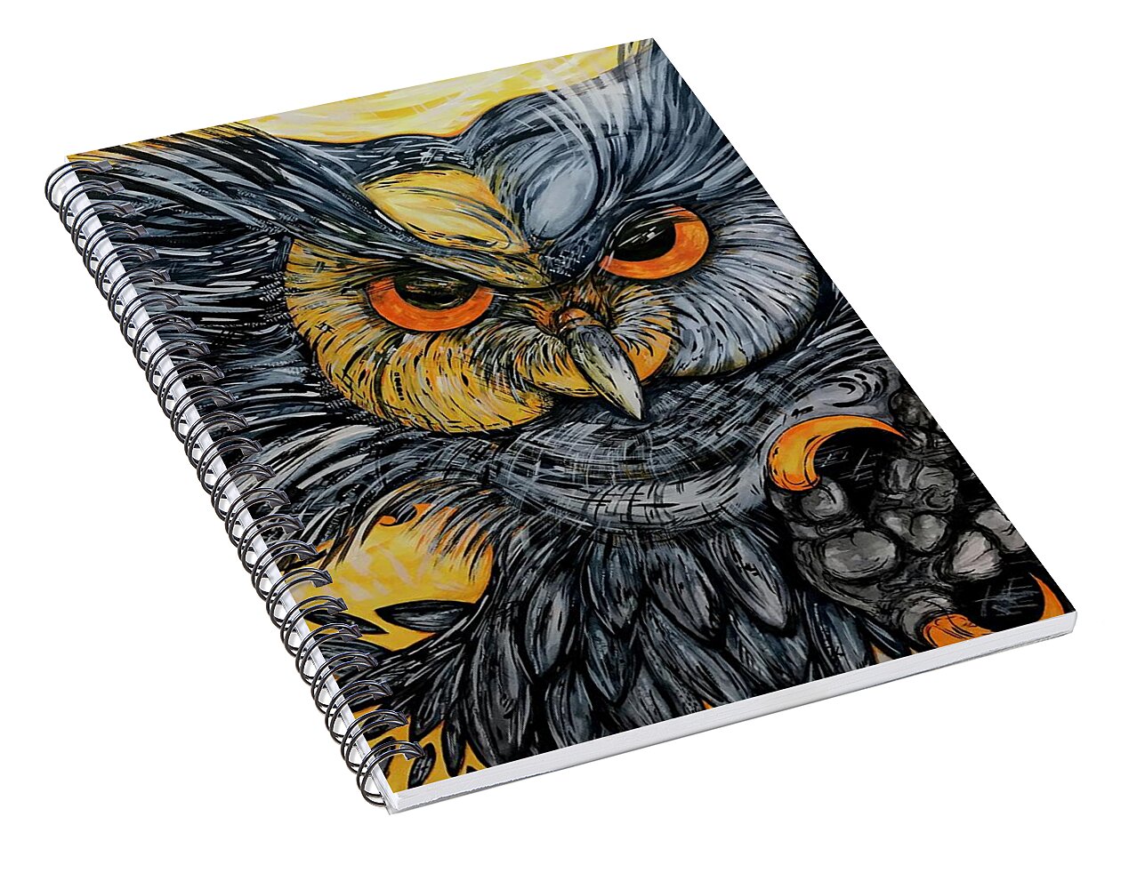Un Great Horned Owl - Spiral Notebook