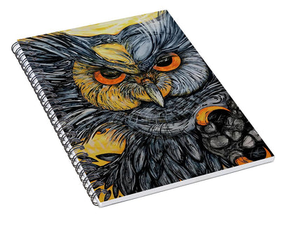 Un Great Horned Owl - Spiral Notebook