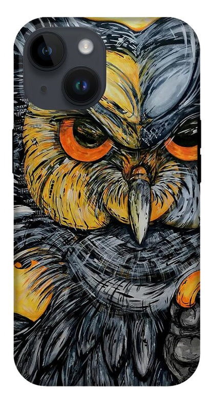 Un Great Horned Owl - Phone Case