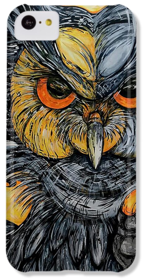 Un Great Horned Owl - Phone Case