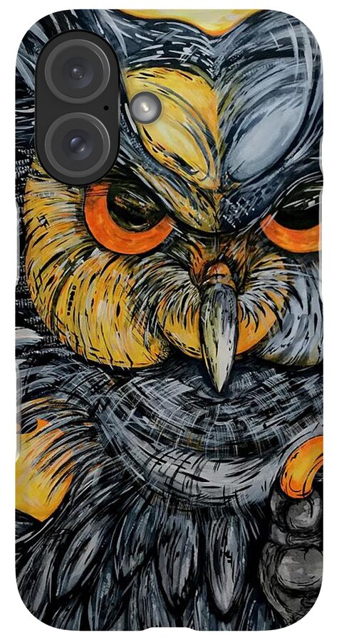 Un Great Horned Owl - Phone Case