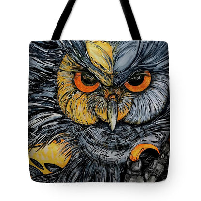 Un Great Horned Owl - Tote Bag