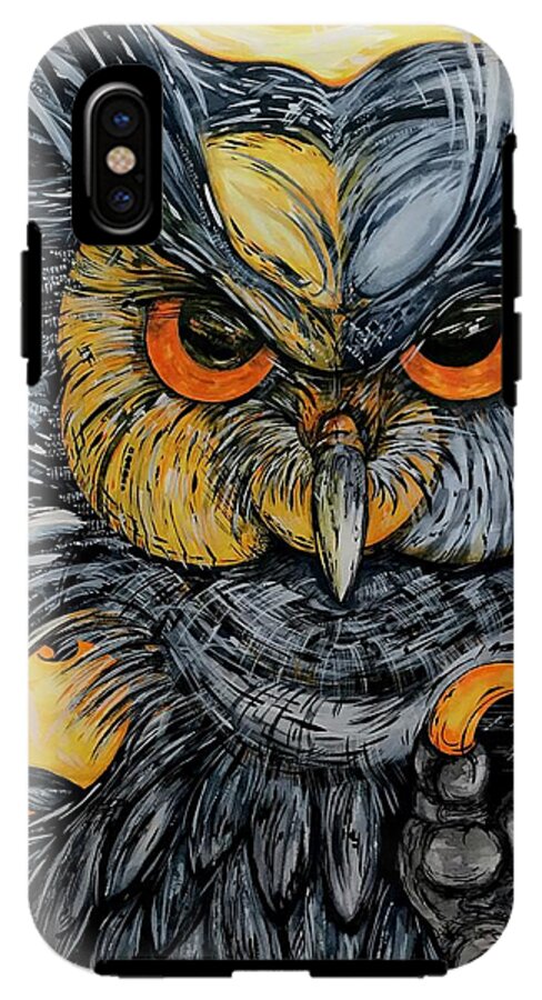 Un Great Horned Owl - Phone Case