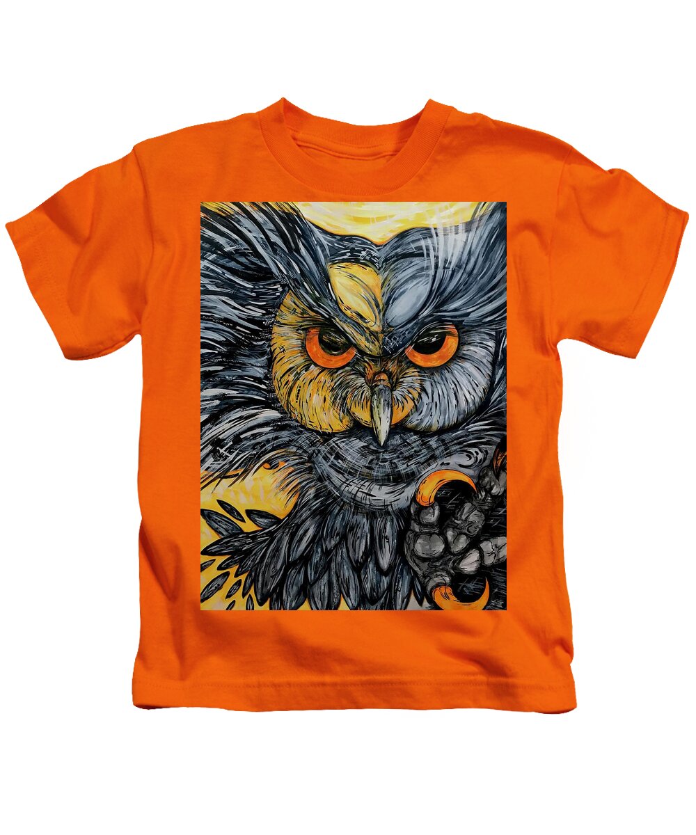 Un Great Horned Owl - Kids T-Shirt