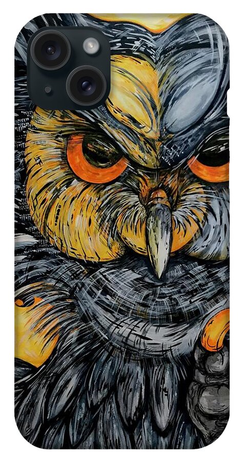Un Great Horned Owl - Phone Case