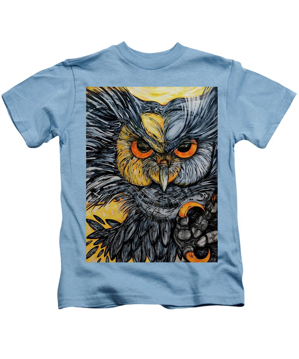 Un Great Horned Owl - Kids T-Shirt
