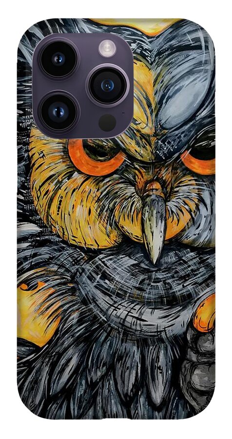 Un Great Horned Owl - Phone Case