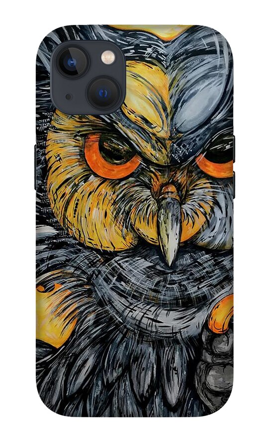 Un Great Horned Owl - Phone Case