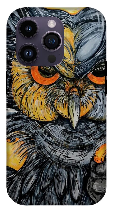 Un Great Horned Owl - Phone Case