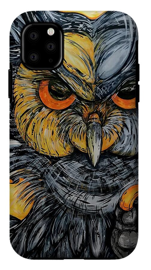 Un Great Horned Owl - Phone Case