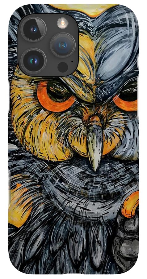 Un Great Horned Owl - Phone Case