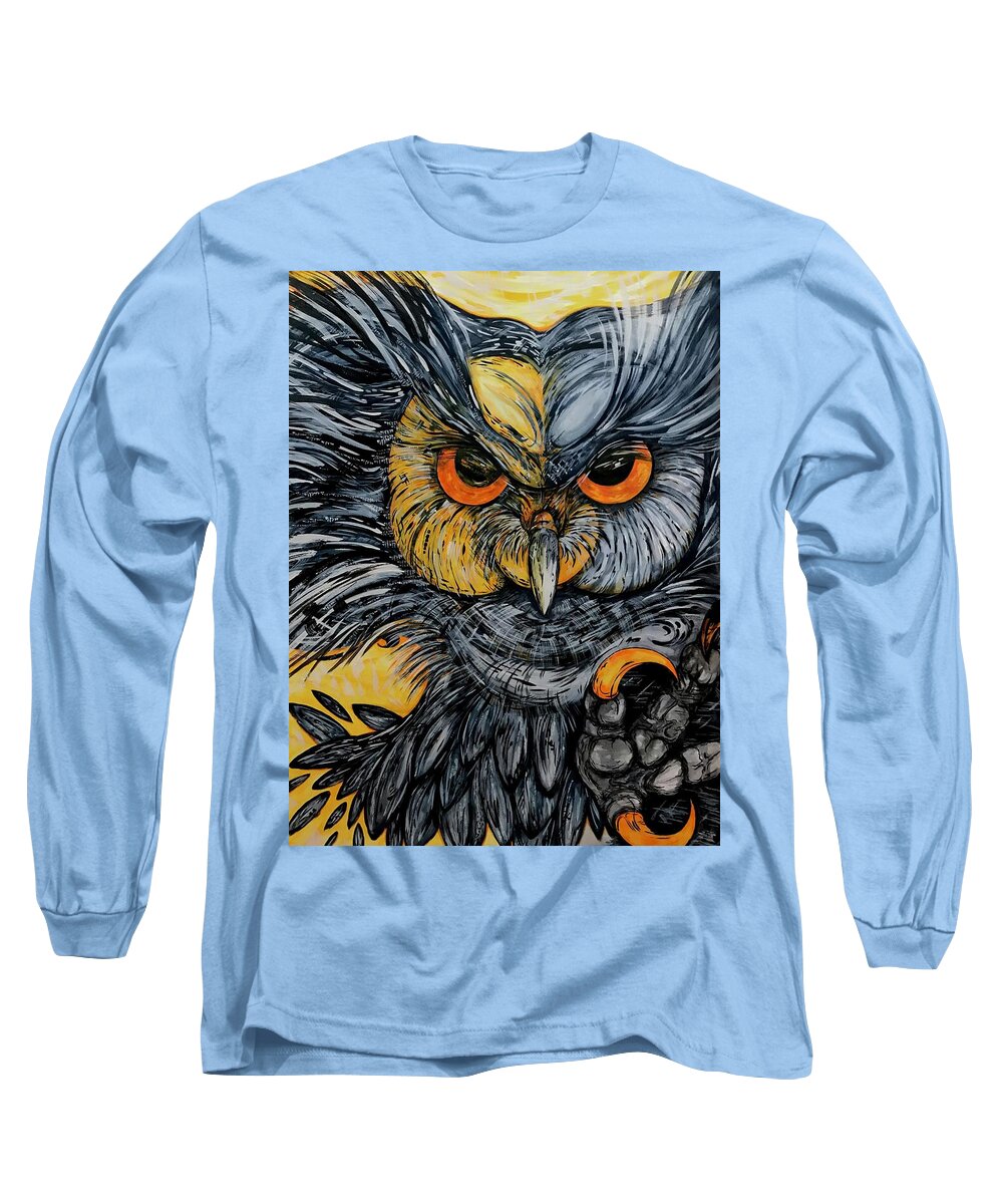 Un Great Horned Owl - Long Sleeve T-Shirt