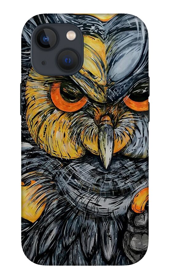 Un Great Horned Owl - Phone Case