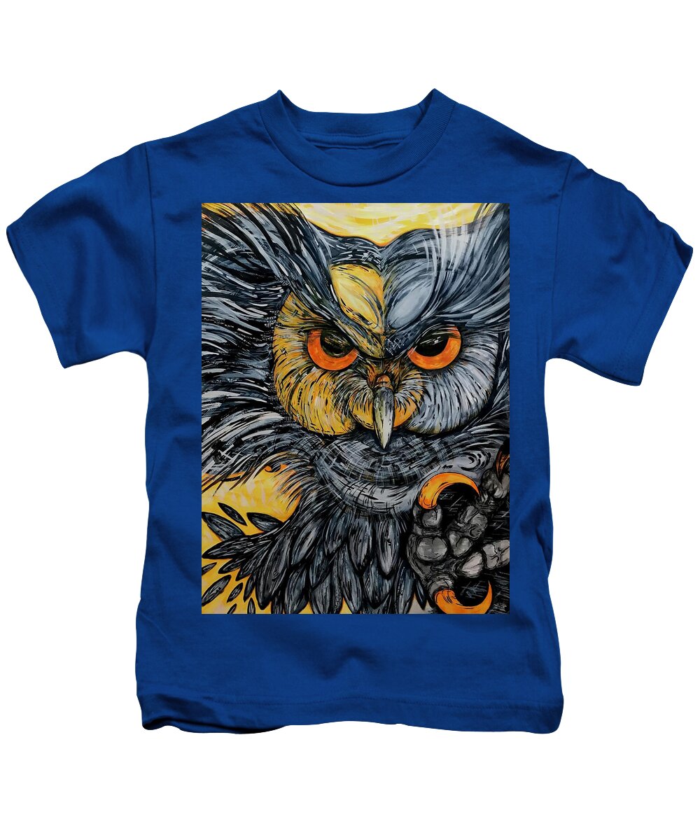 Un Great Horned Owl - Kids T-Shirt