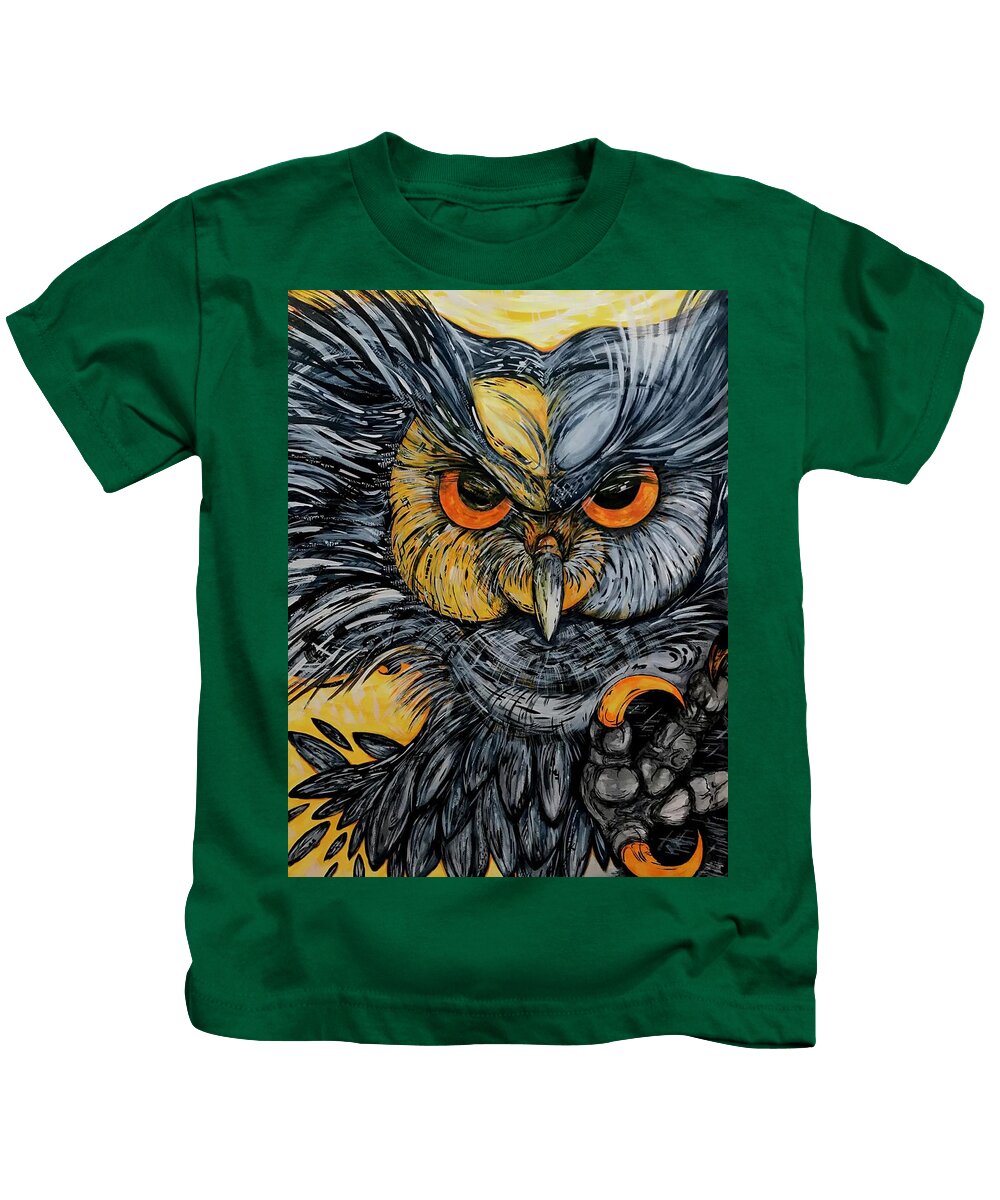 Un Great Horned Owl - Kids T-Shirt