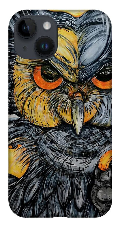 Un Great Horned Owl - Phone Case