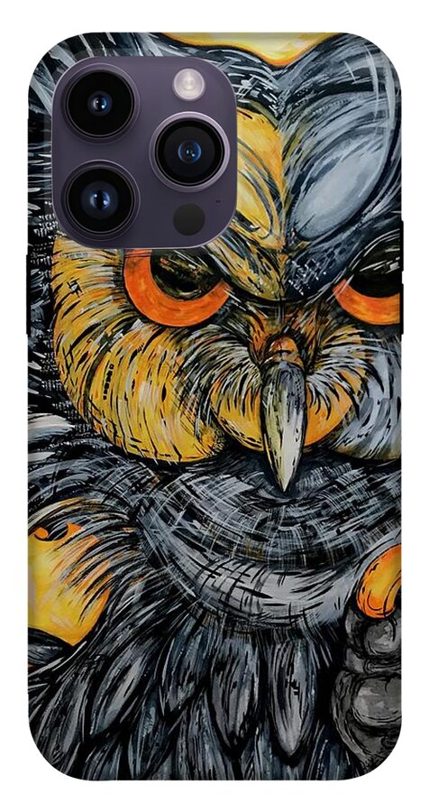 Un Great Horned Owl - Phone Case