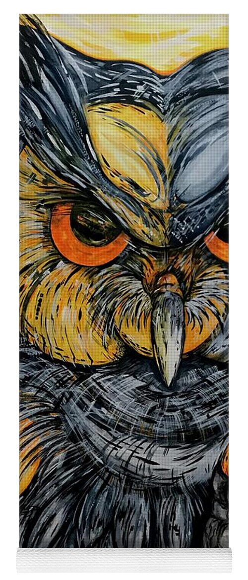 Un Great Horned Owl - Yoga Mat