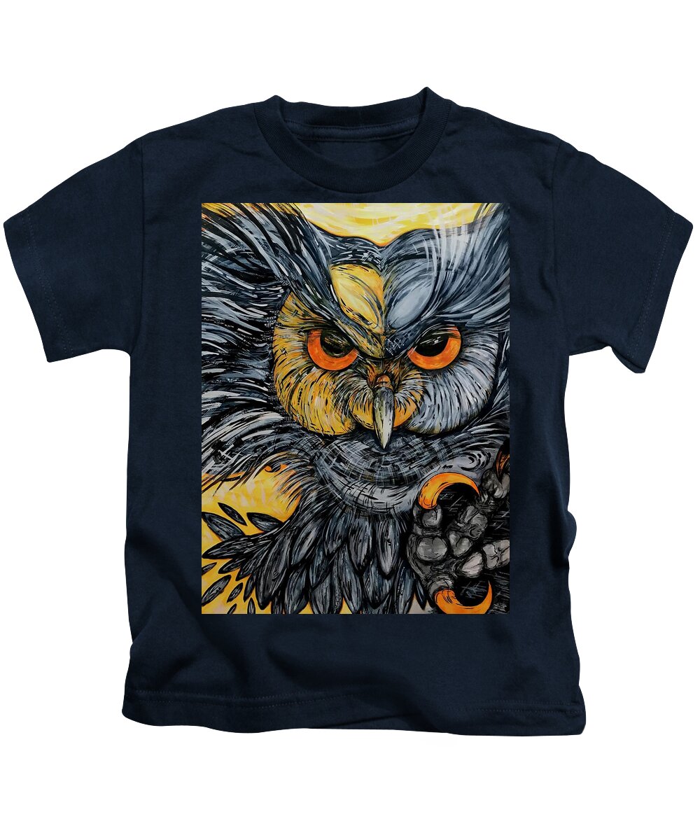 Un Great Horned Owl - Kids T-Shirt