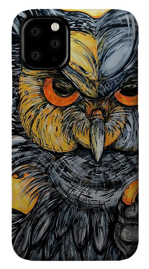 Un Great Horned Owl - Phone Case