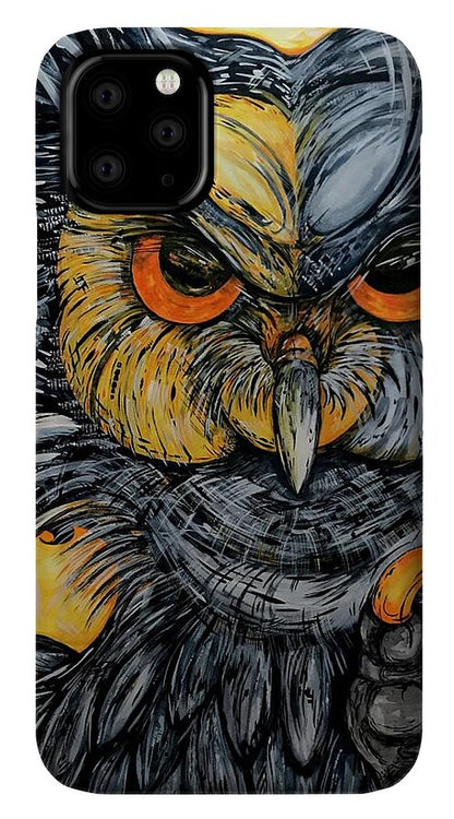 Un Great Horned Owl - Phone Case
