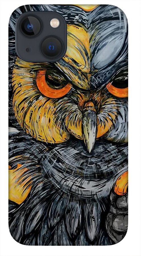 Un Great Horned Owl - Phone Case