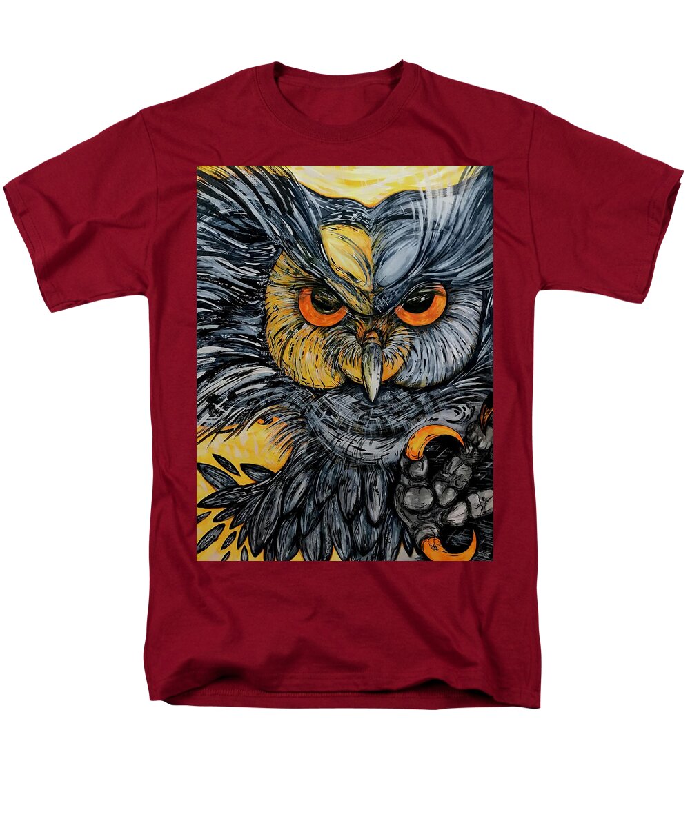 Un Great Horned Owl - Men's T-Shirt  (Regular Fit)