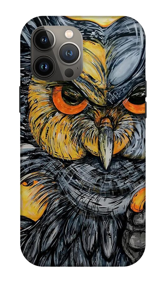Un Great Horned Owl - Phone Case
