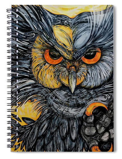 Un Great Horned Owl - Spiral Notebook