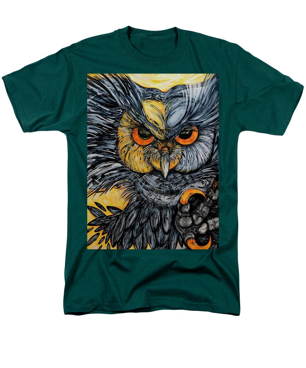 Un Great Horned Owl - Men's T-Shirt  (Regular Fit)
