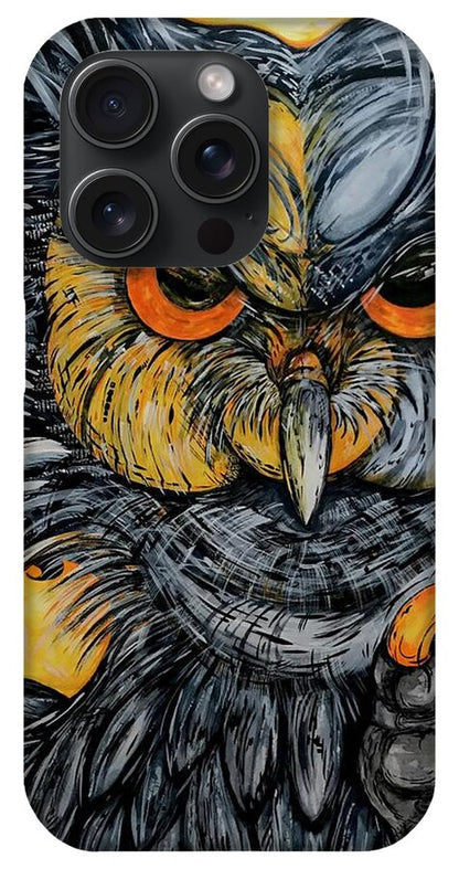 Un Great Horned Owl - Phone Case