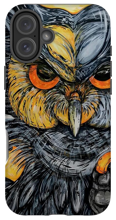 Un Great Horned Owl - Phone Case