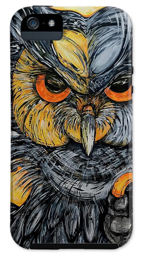 Un Great Horned Owl - Phone Case