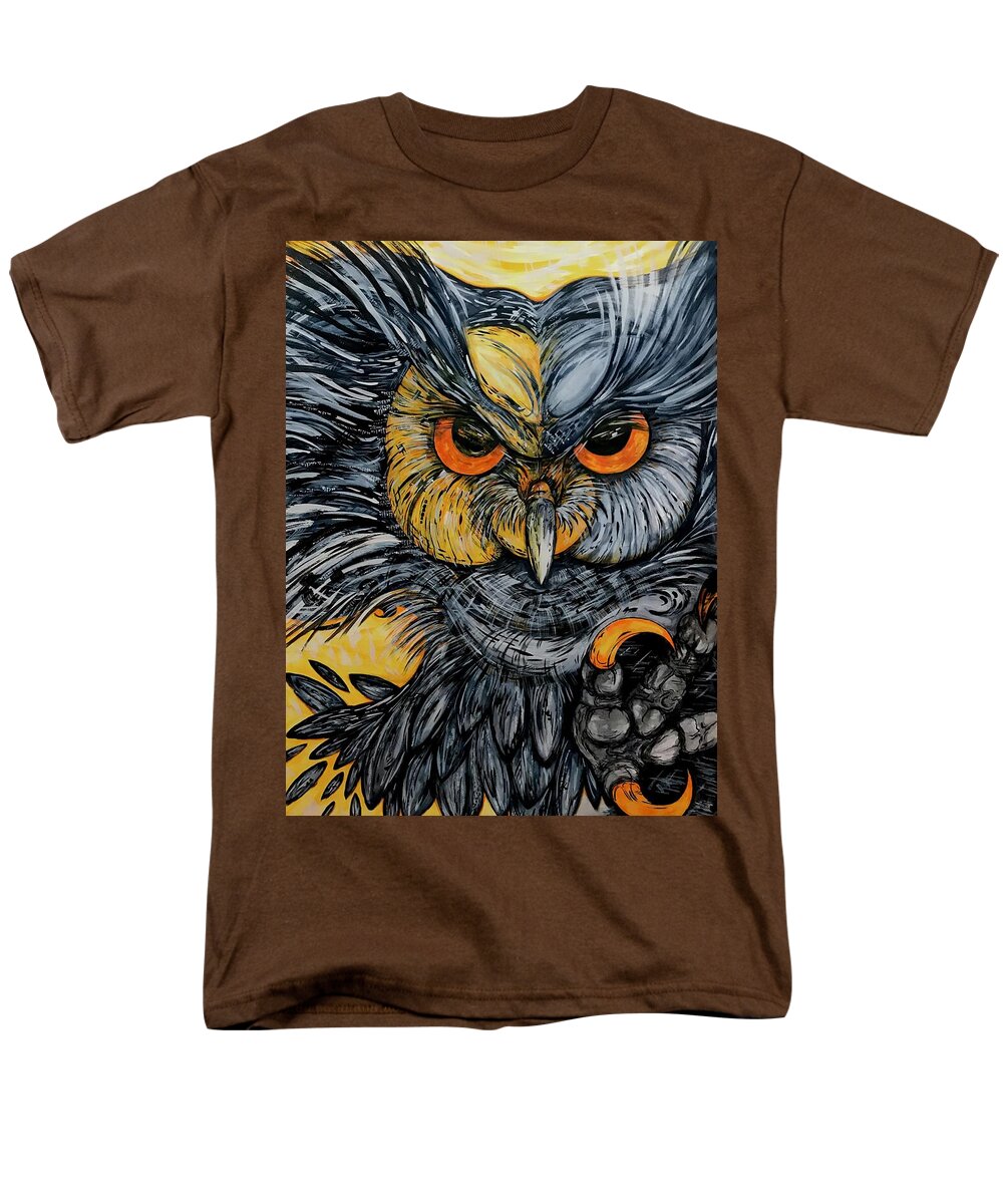 Un Great Horned Owl - Men's T-Shirt  (Regular Fit)