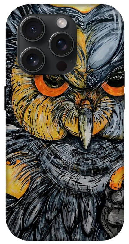Un Great Horned Owl - Phone Case