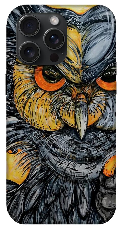 Un Great Horned Owl - Phone Case