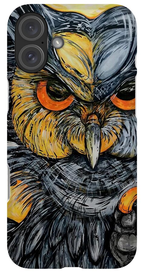 Un Great Horned Owl - Phone Case