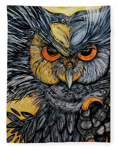 Un Great Horned Owl - Blanket