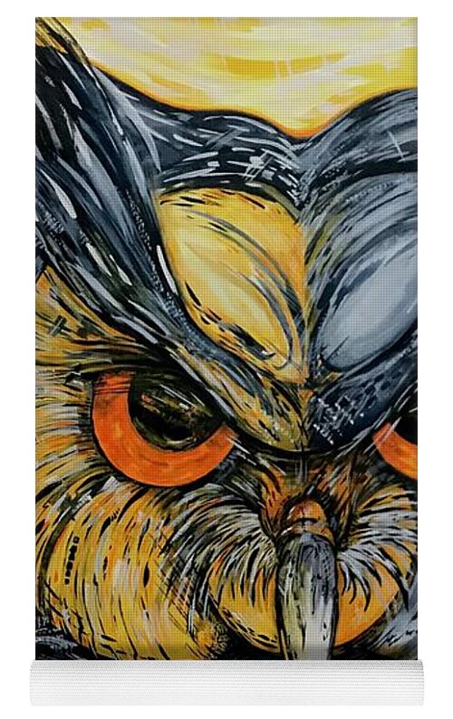 Un Great Horned Owl - Yoga Mat