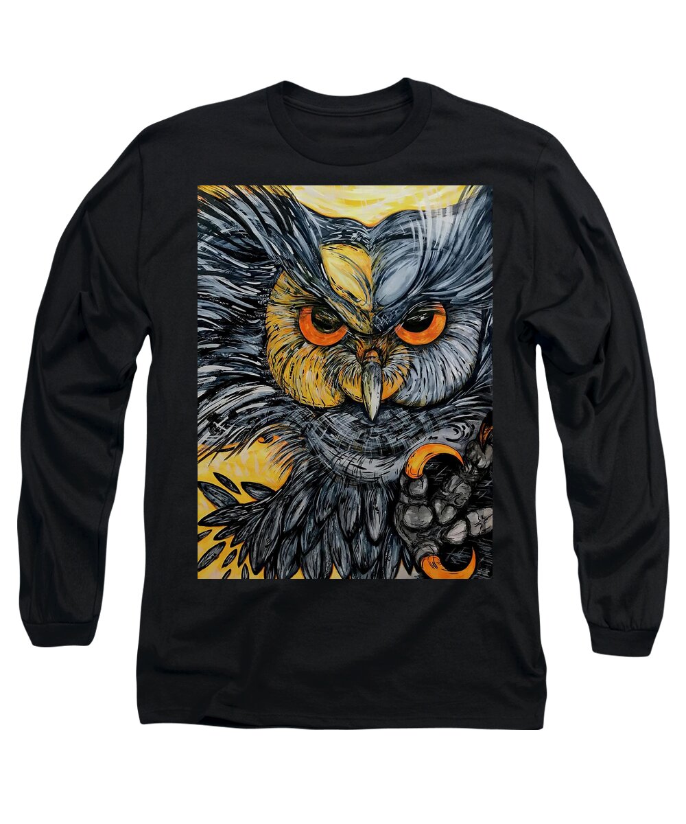 Un Great Horned Owl - Long Sleeve T-Shirt