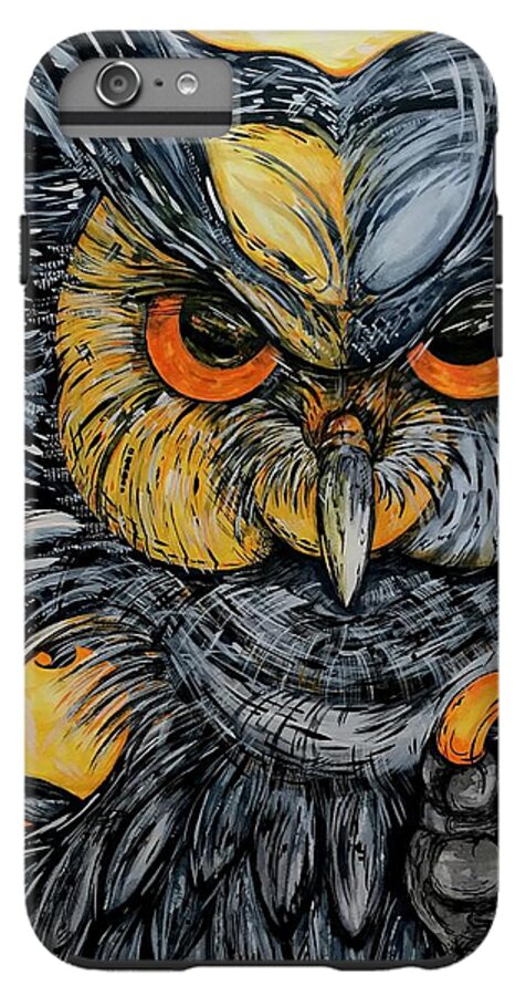 Un Great Horned Owl - Phone Case