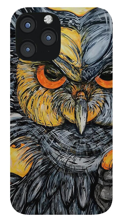 Un Great Horned Owl - Phone Case